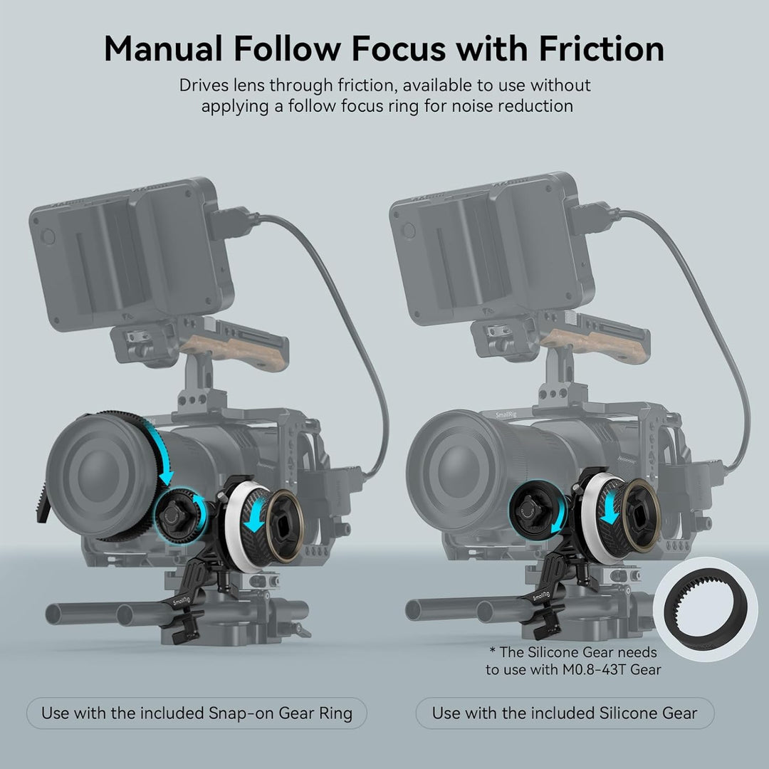 SMALLRIG Mini Follow Focus Objektiv-Zoomsteuerung für DSLRs/Spiegellose Kameras, für Sony A7 A9 A7 I