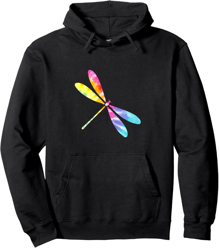 Hübsche Libelle mit Batikfärbung Pullover Hoodie