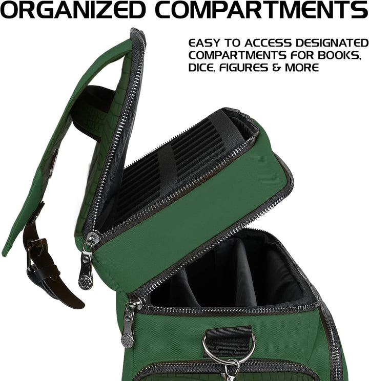 ENHANCE Tabletop RPG-Tasche des Abenteurers, Sammleredition - DND-Tasche mit Tabletop-Miniaturen-Auf