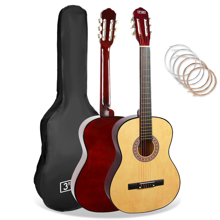 3rd Avenue 3/4 Flamencogitarren-Starterset in Kindergrösse mit Nylonsaiten – mit Tasche, Saiten – in