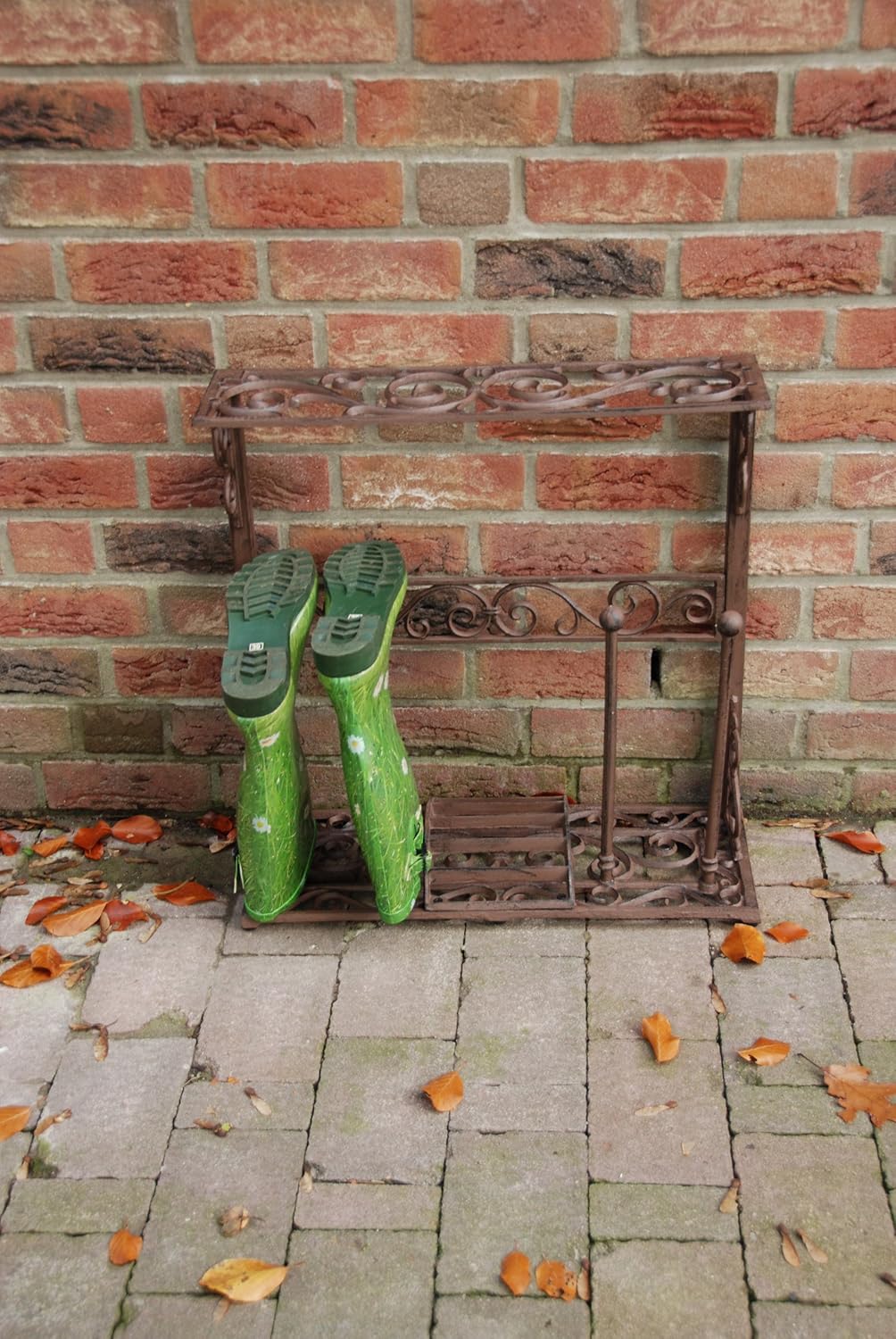 Esschert Design Stiefelhalter, Schuhablage aus Gusseisen, ca. 60 cm x 23 cm x 60 cm