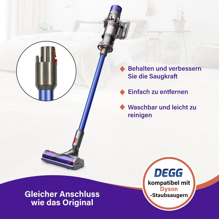 DEGG Staubsaugerrohr - Kompatibel mit Dyson V7, V8, V10, V11 und V15 Teleskoprohr 32MM, Verlängerung