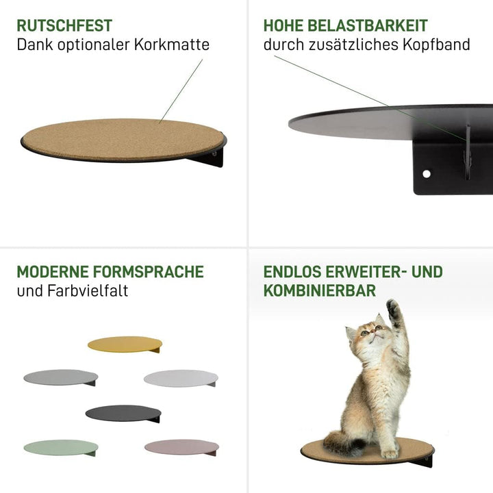 1x Wall Stair DOT Wandstufe Katzentreppe Klettersystem für Haustiere, belastbare, stabile Ablage/Pla