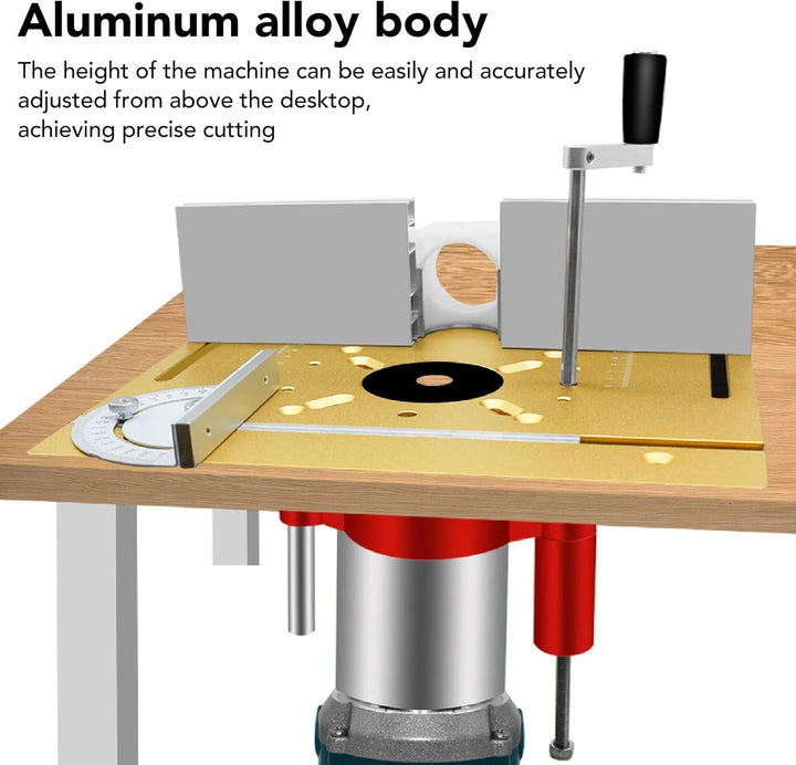 Router-Lift-Basis, Router Lift Kit, Router Werkzeug mit Sechskantschlüssel, Elektro Router Tisch Ein