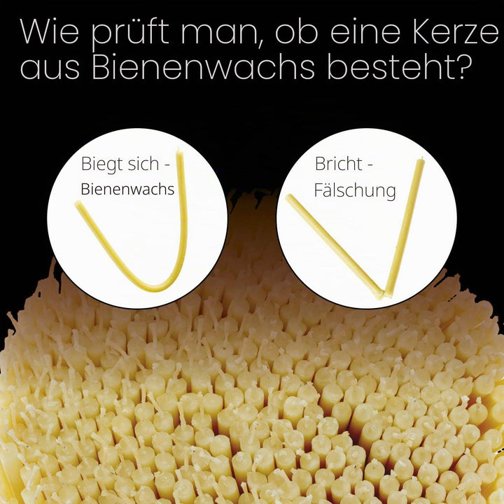 Danilovo 50 Stück Weiss Bienenwachs Kerzen - Orthodoxe Kerzen für Gebet, Rituals, Tischdeko Hochzeit
