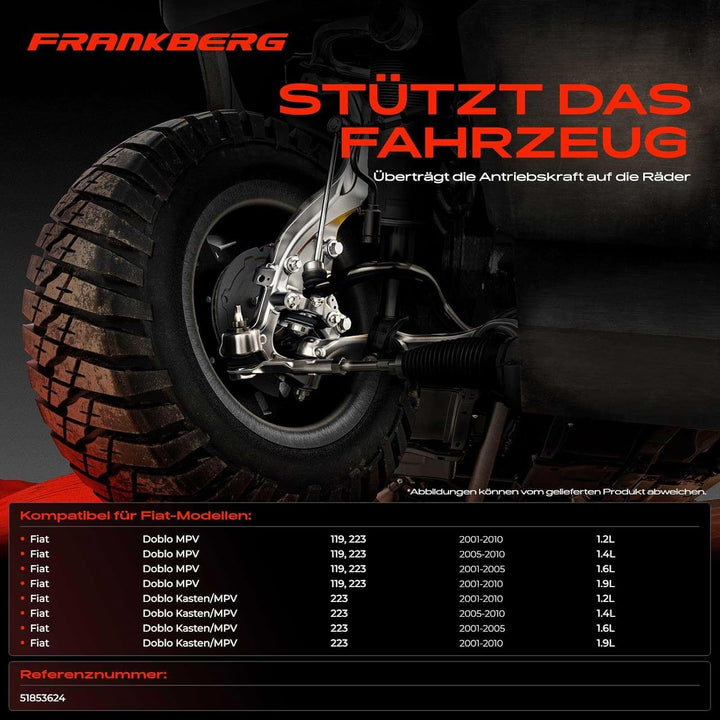 Achsschenkel Vorne Links für Doblo 119 Doblo Cargo 223 2005-2010 51853624