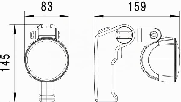 HELLA - LED-Suchscheinwerfer - Modul 70 Gen. III - 12/24V - Hand-Suchscheinwerfer - 800lm - Anbau -