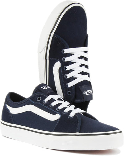 Vans Herren Filmore Decon Seasonal Sneaker 44 EU Suede Canvas Dress Blues White, 44 EU Suede Canvas