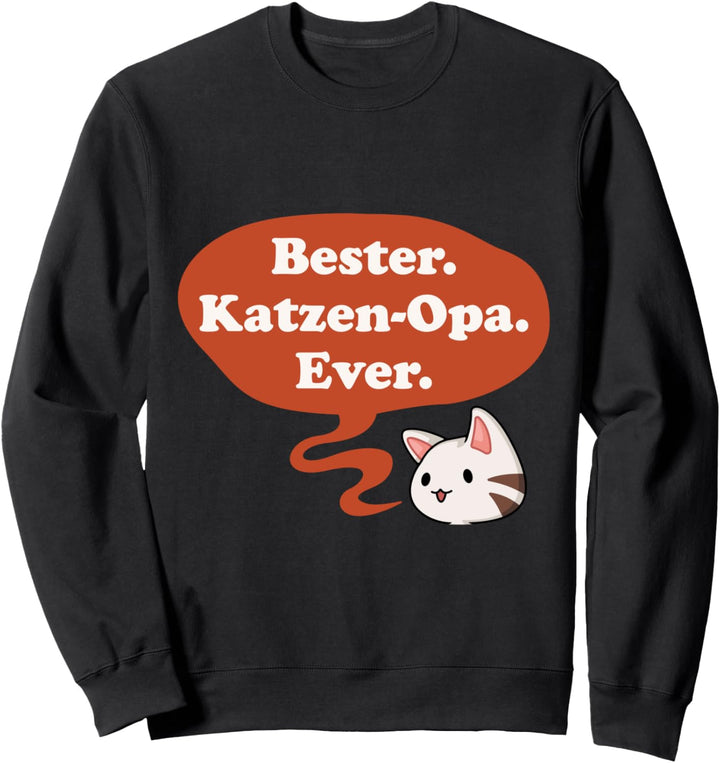 Opa Grossvater Vatertag Spruch Geburtstag Opi Katzen Sweatshirt