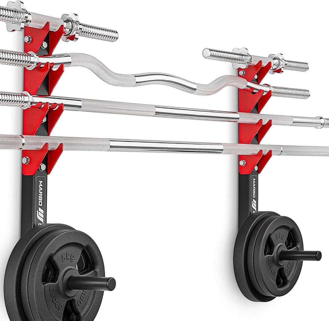 Marbo Sport - Hantelhalterung für Wand - Hantelhalter - für Hanteln, Langhantel und Gewichtsscheiben