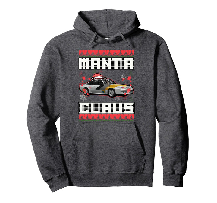Manta Claus Kultauto Auto Schneeflocken Herz Weihnachten Pullover Hoodie