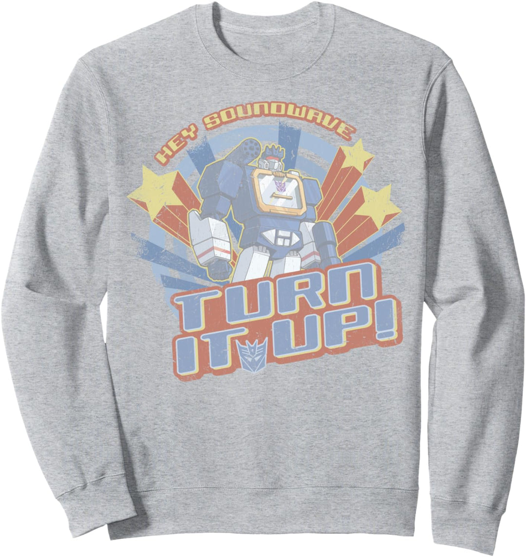Transformers Hey Soundwave Turn It Up Classic Retro Logo Sweatshirt