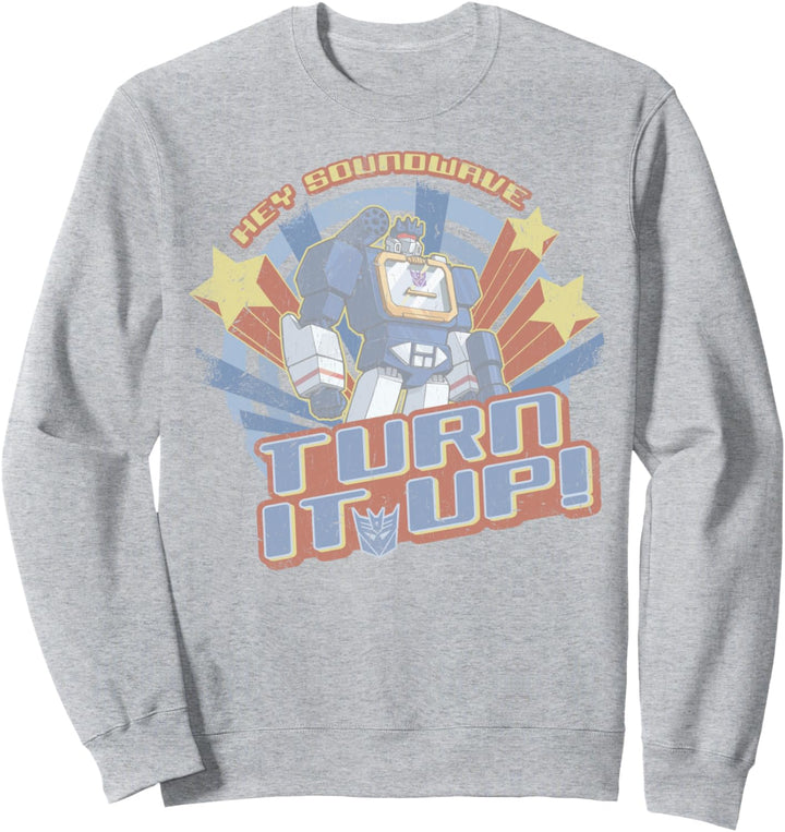 Transformers Hey Soundwave Turn It Up Classic Retro Logo Sweatshirt