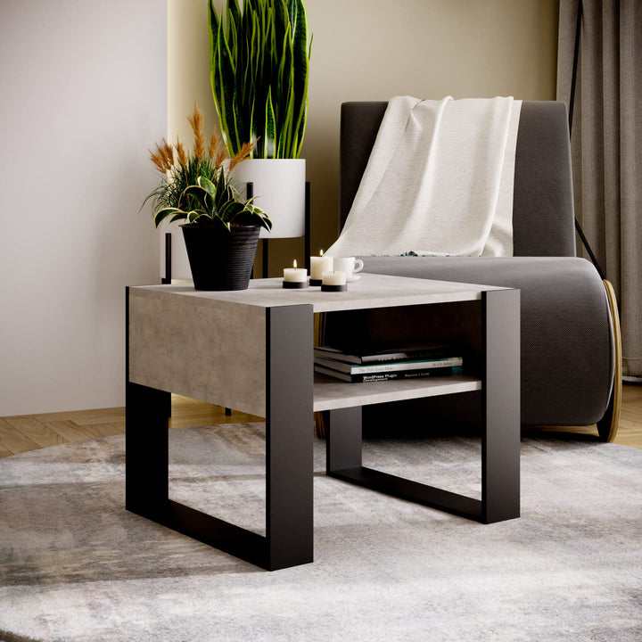 MRBLS Couchtisch – modernes rustikales Design – Wohnzimmer-Tisch Beistelltisch Kaffeetisch Sofatisch