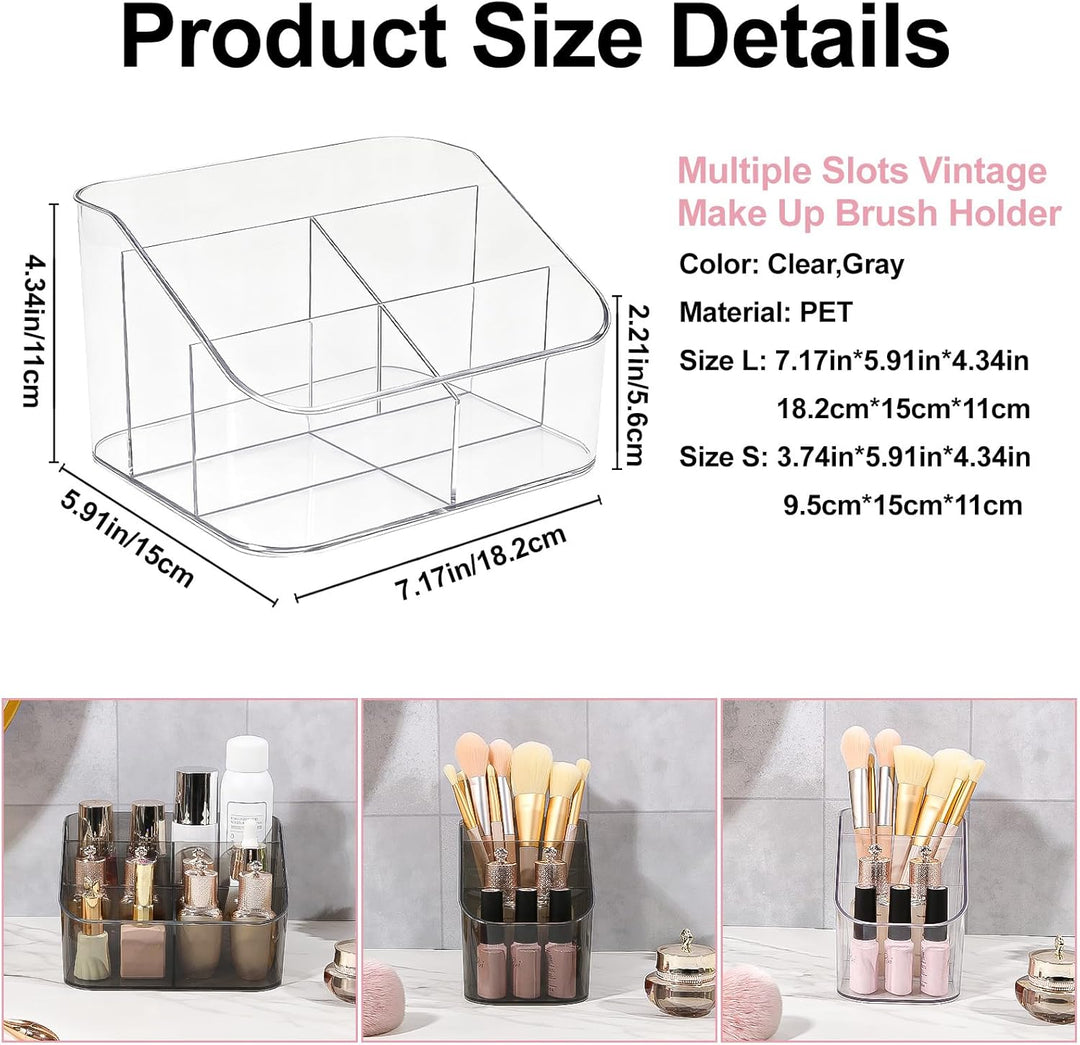 DASITON Make Up Organizer mit 5 Fächern, Pinselhalter Kosmetik Aufbewahrung Makeup Pinsel Organizer