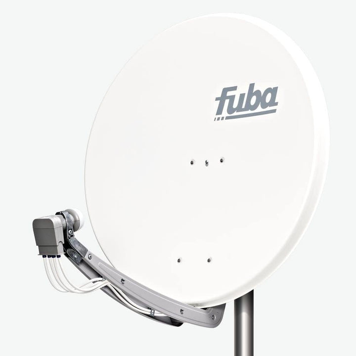 Fuba DAA 850 W Aluminium-Satelliten-Parabolantenne (39,53 dB) weiss weiss 85 cm, weiss 85 cm