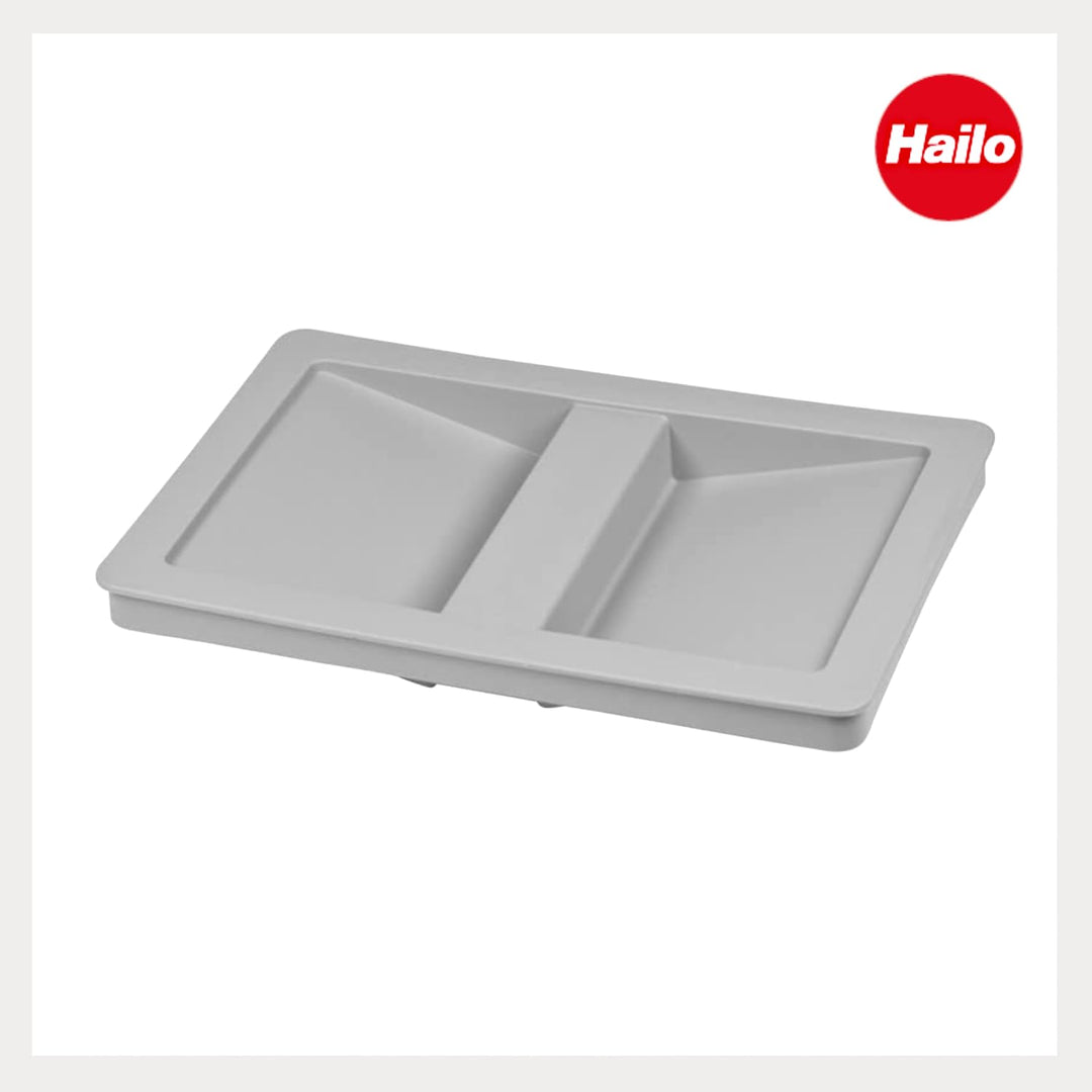 Hailo Eimerdeckel 1068589 | für Abfallsammler Kunststoff hellgrau | Inneneimer Deckel 210x138x14mm |