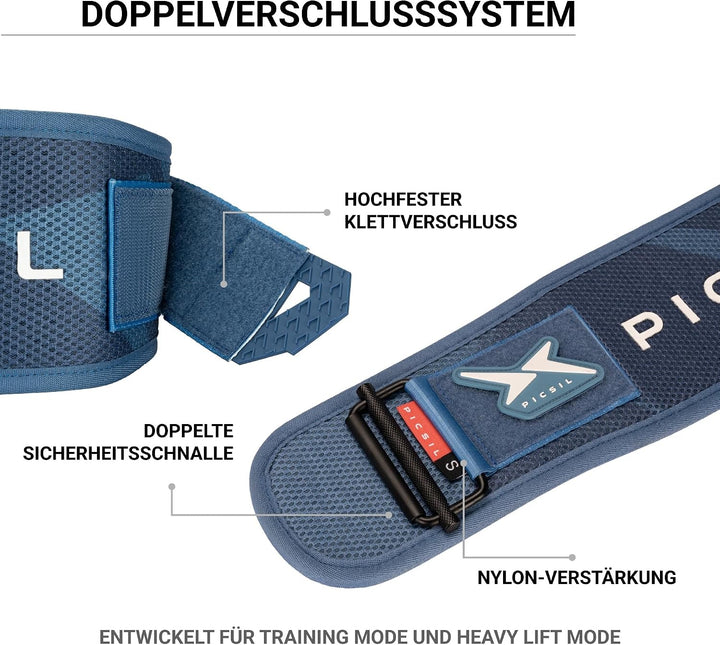 PICSIL Lumbar Belt – Lendenstützgürtel für Training mit schweren Lasten, EVA‑Schaumkern, atmungsakti