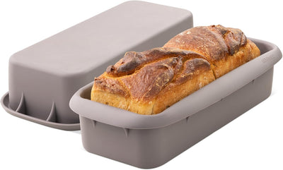 GOURMEO Silikon Backform rechteckig gross - Kastenform zum Backen für Kuchen und Brote u.a. Toastbro