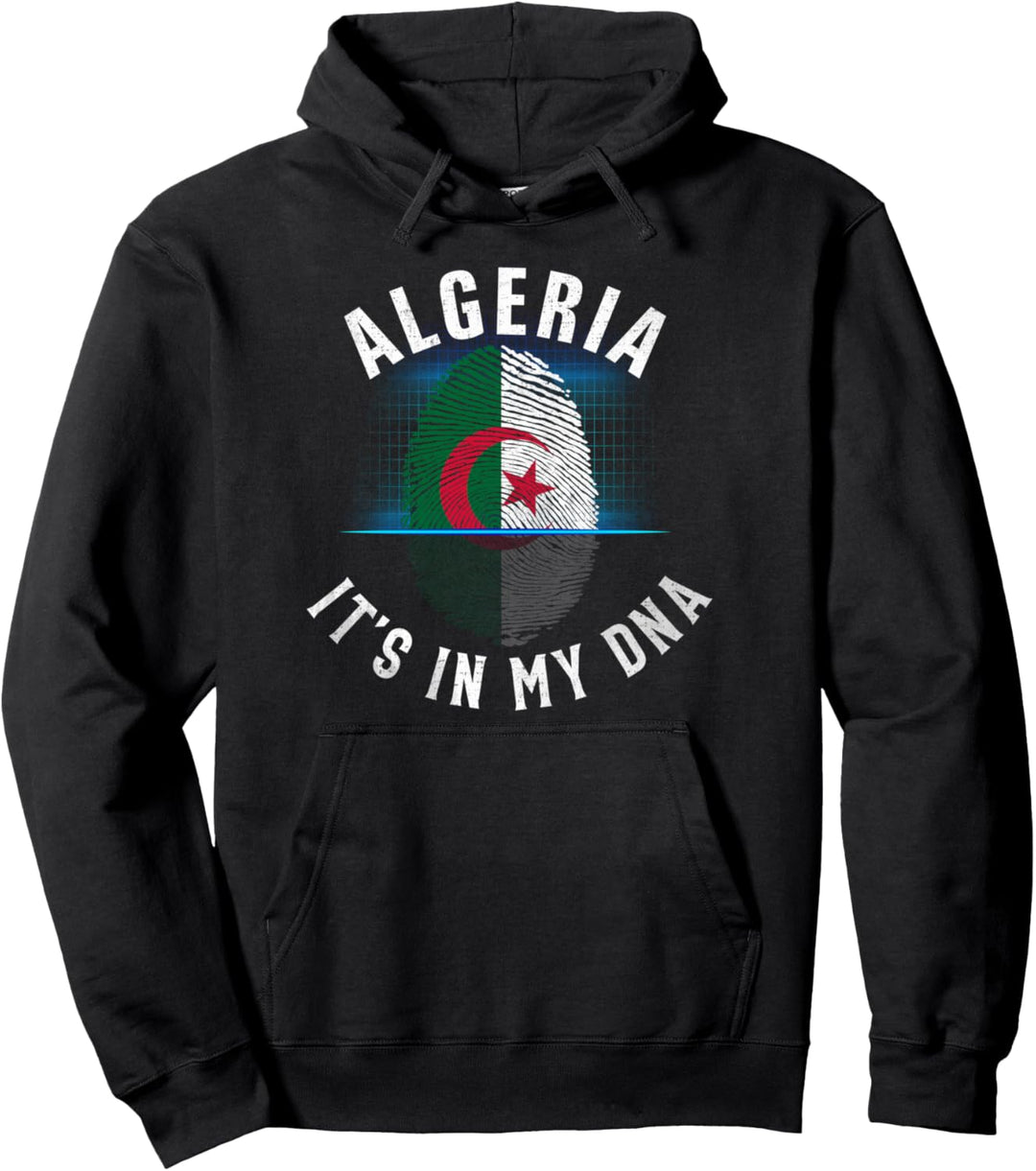 Algerien-Flagge im Vintage-Look, Aufschrift "It Is In My DNA", algerisches Geschenk Pullover Hoodie