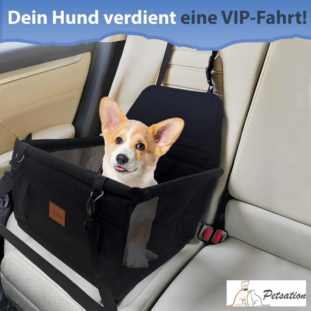 Hundeautositz – Wasserdichter & Atmungsaktiver Autositz für Hunde – Robuste Oxford-Tragetasche mit S