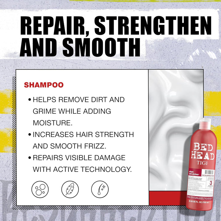 Bed Head by TIGI | Resurrection Shampoo und Conditioner Set | Haarpflege für sprödes und strapaziert