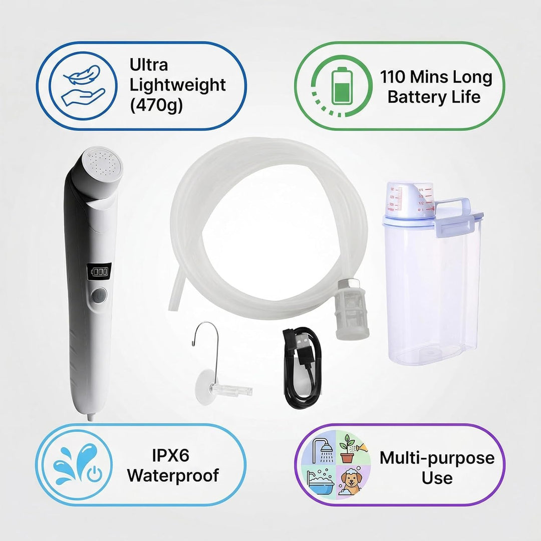 Elektrisches Bidet, 2.5l Portable Bidet Mit Wassertank, Schlauch Mit Anschlussstück, Ipx6 Wasserdich