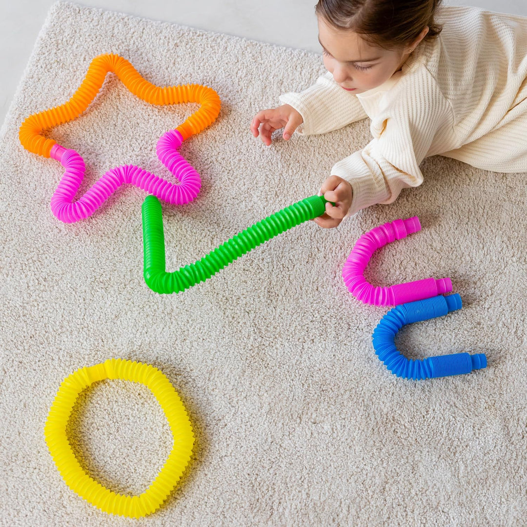 TOOB-X Sensorisches Pop-Röhren-Spielzeug, buntes Stressabbau-Spielzeug, Fidget Pop Mehrfarbig, erwei