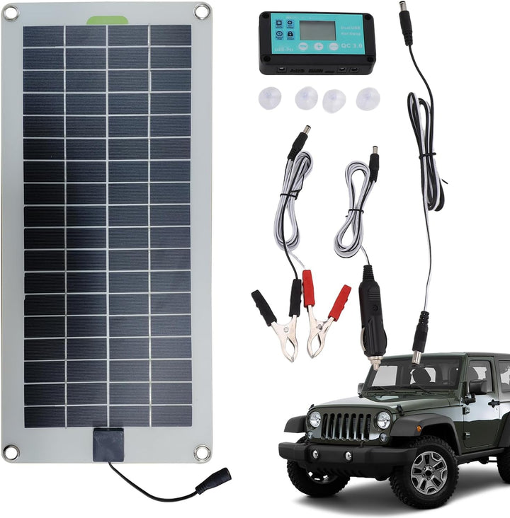 Solar Charger, Car Battery, Trickle Kit, 16,54 x 7,87 Zoll 30 W 12 V Energie, Plug Play Design, Idea