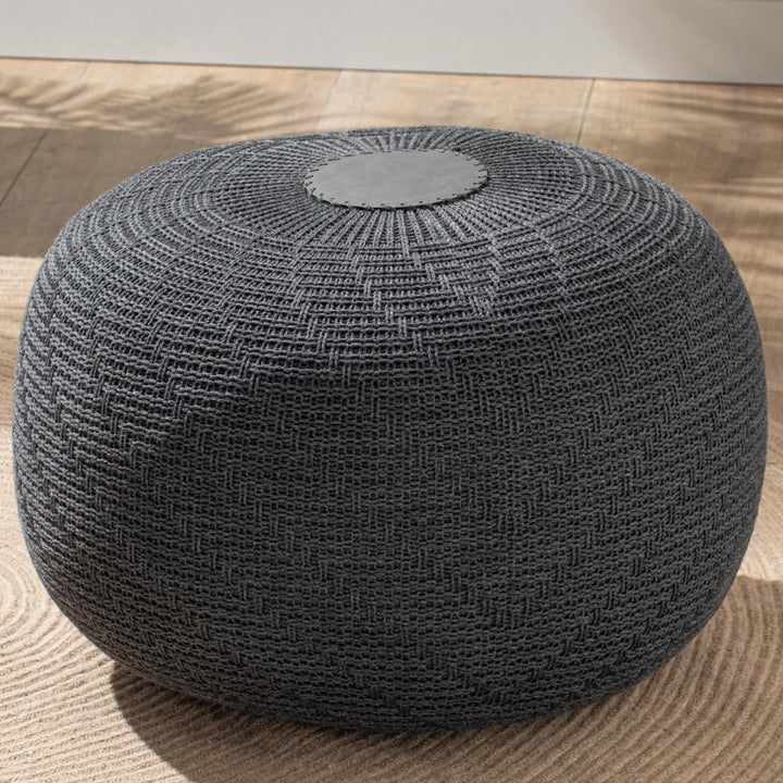 ENGLISH HOME Pouf Hocker, Rund Sitzpouf, Sitzhocker, Sitzpuff, Fusshocker, Strick Puff Hocker für Wo
