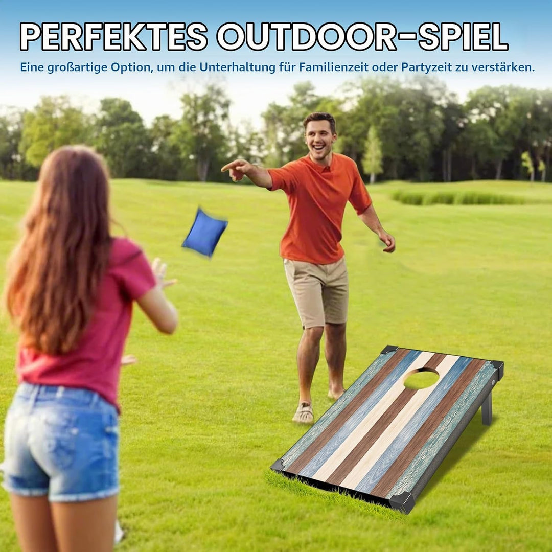 Cornhole Spiel Verordnung Grösse 91cmx60cm, Sackloch Spiel mit Corn Hole Spiel mit 2 Boards, 8 Wurfb