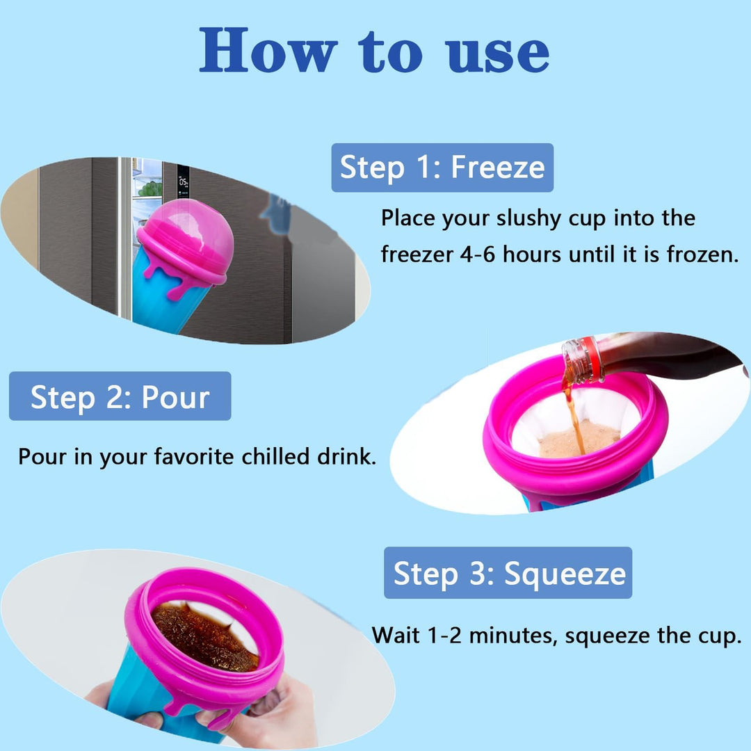 Slushy Maker, Slush Becher, Eis Zum Kneten Slushy Becher, Quick Frozen Magic Cup, Silikon Slushy Mak