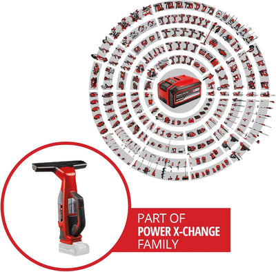 Einhell Akku-Fensterreiniger BRILLIANTO Power X-Change (18 V, 28 cm lange Saugdüse, streifenfreie Re