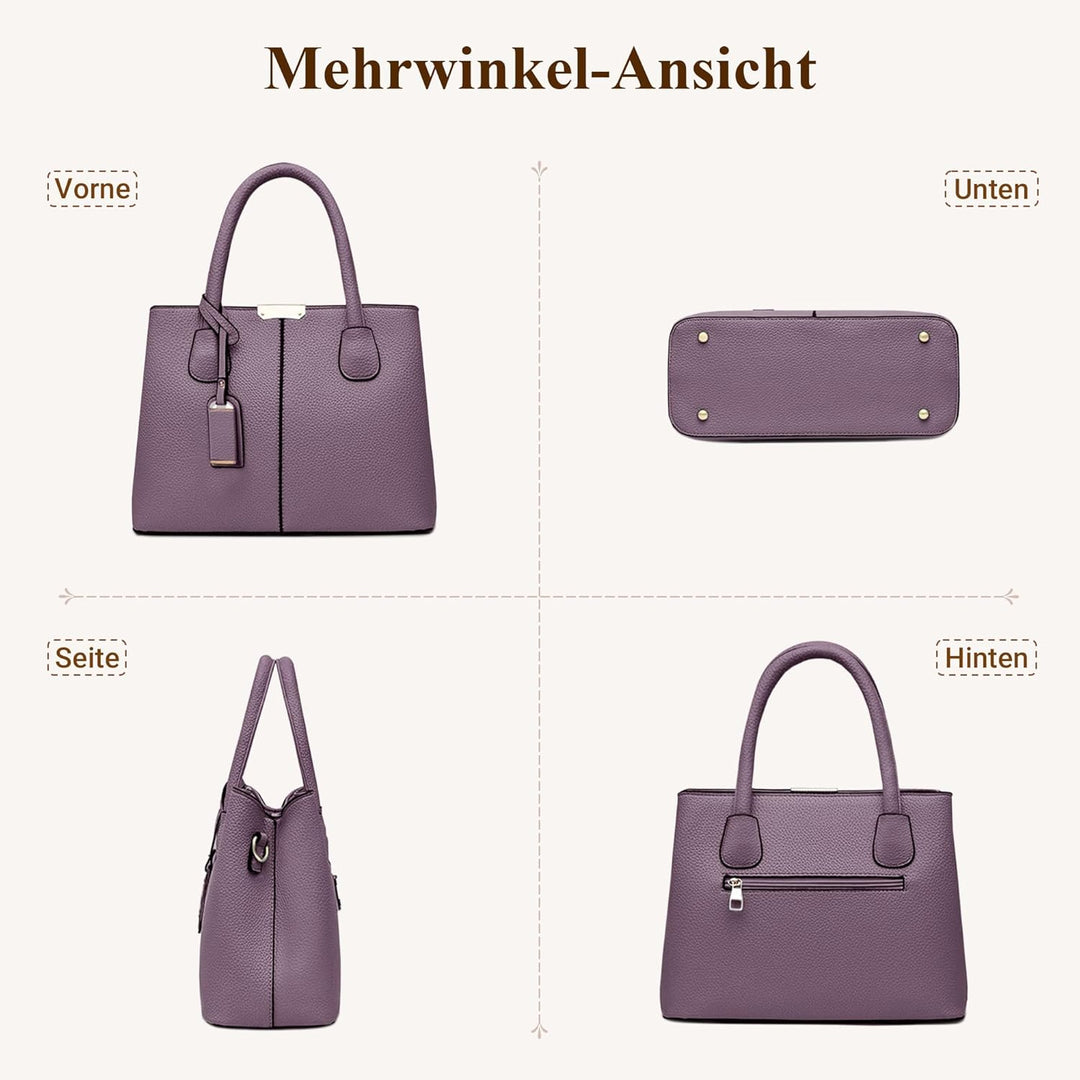 DIRRONA Elegant Damen Handtasche Schultertasche Gross Kapazität Umhängetasche Beiläufig Reise Tasche