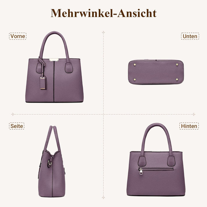DIRRONA Elegant Damen Handtasche Schultertasche Gross Kapazität Umhängetasche Beiläufig Reise Tasche