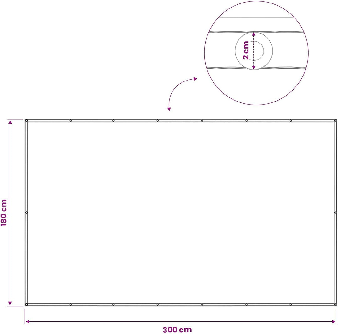 vidaXL Balkon Sichtschutz 180 x 300 cm Stoff mit PU-Beschichtung Gelb
