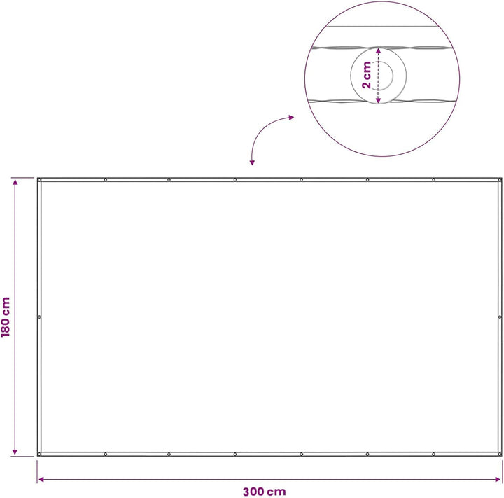 vidaXL Balkon Sichtschutz 180 x 300 cm Stoff mit PU-Beschichtung Gelb