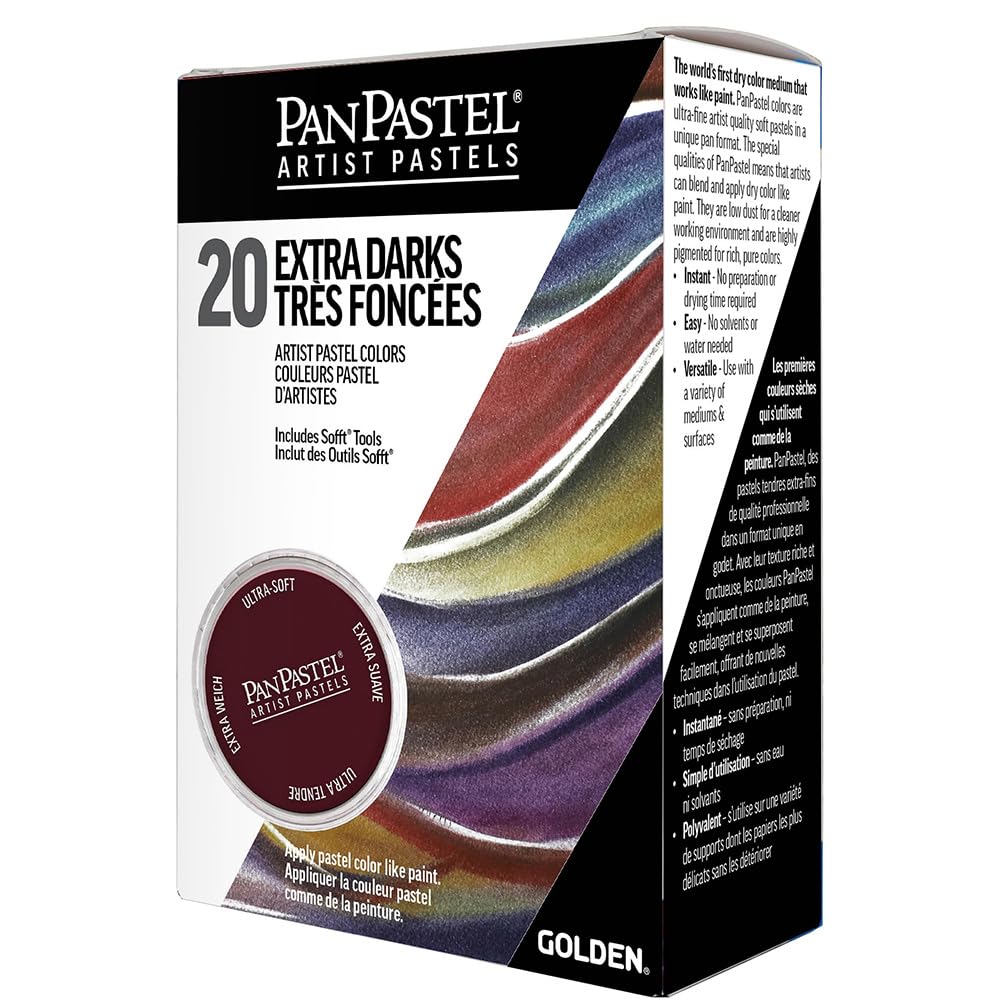 PanPastel Pastelle-Set mit 20 Farben, extra dunkle Schattierungen