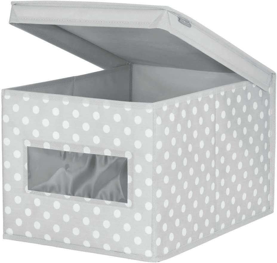 mDesign 6er-Set stapelbare Ordnungsbox – grosse Aufbewahrungsbox mit Sichtfenster für das Kinderzimm