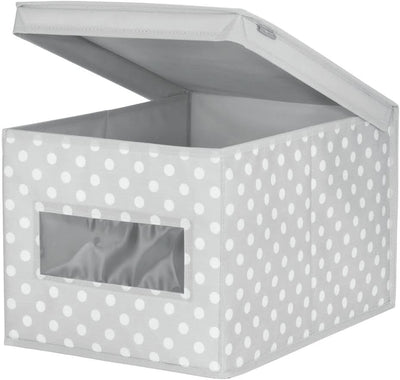 mDesign 6er-Set stapelbare Ordnungsbox – grosse Aufbewahrungsbox mit Sichtfenster für das Kinderzimm