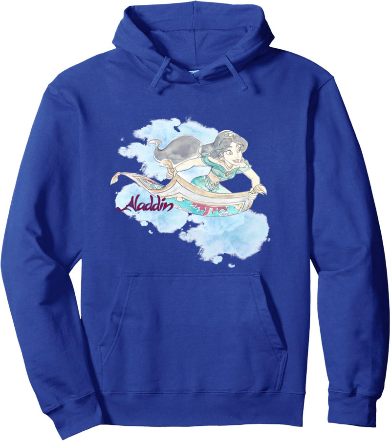 Disney Aladdin Jasmine Magic Ride Watercolor Pullover Hoodie