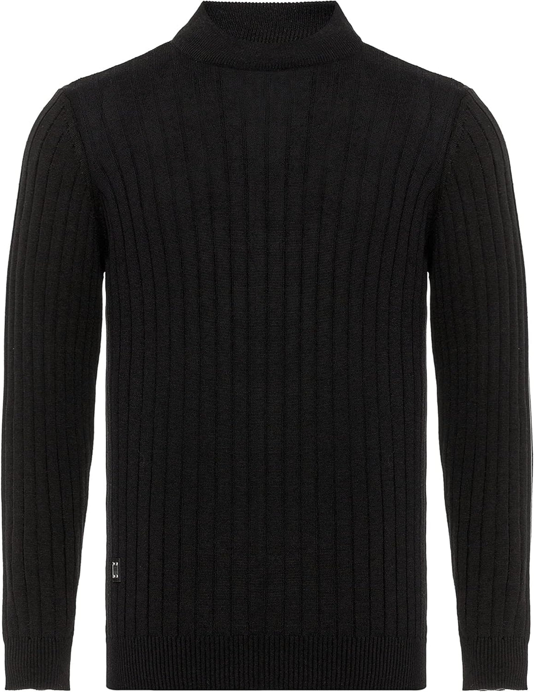 Redbridge Herren Strickpullover Stehkragen Pullover M Schwarz, M Schwarz