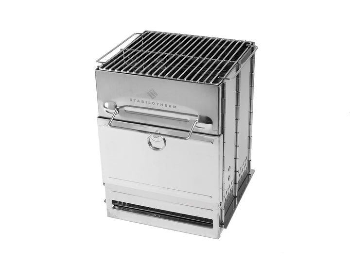 STABILOTHERM Edelstahl Holzkohle-Grill Camping Outddor faltbar | mobiler Grill Camping-Grill Outdoor
