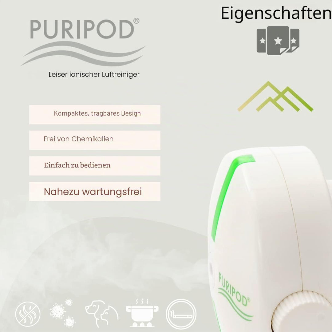 BEST DIRECT Puripod ® Purifier Geruchsneutralisierer Raumluftreiniger und Ionisator Saubere Elektris