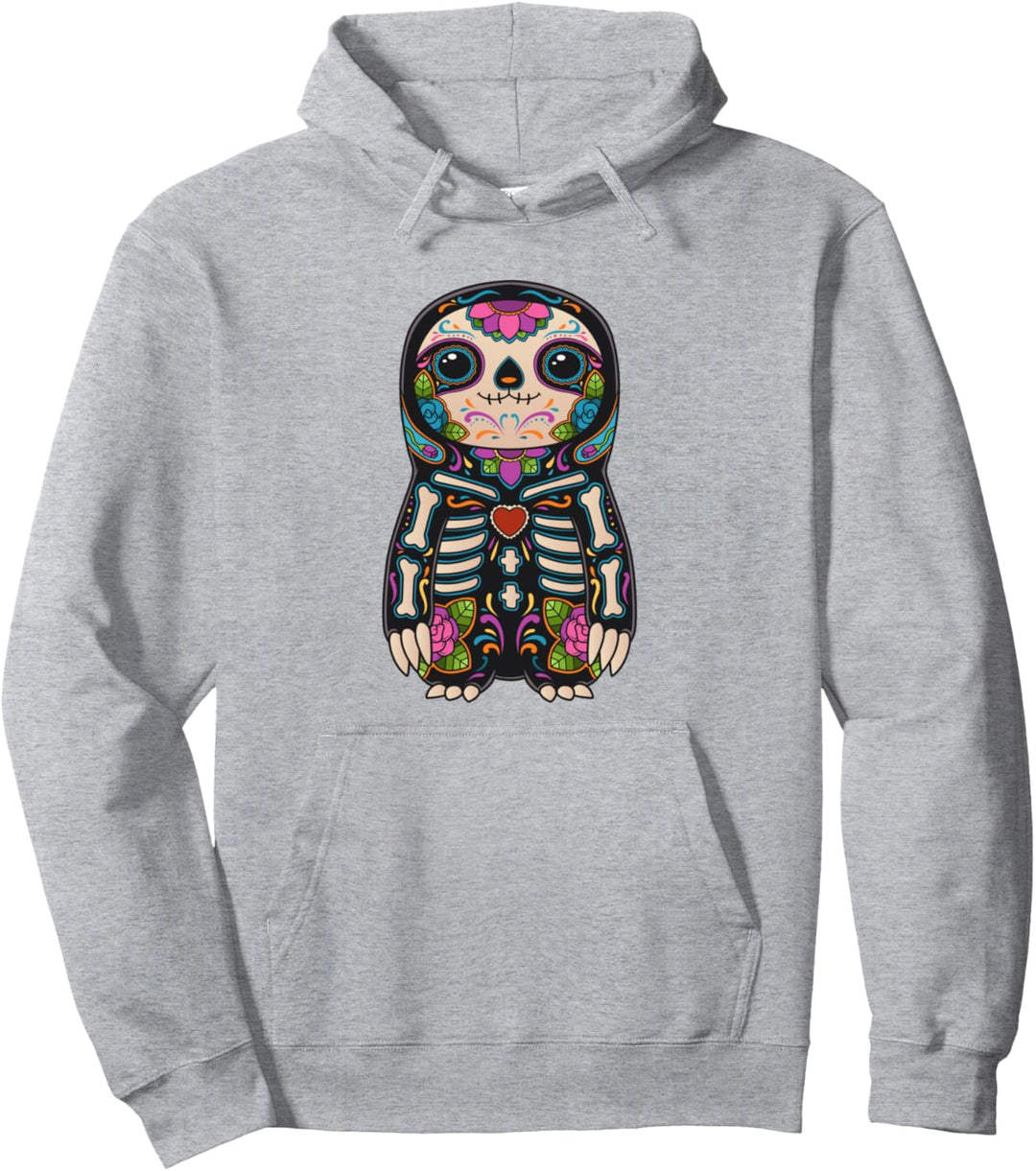 Faultier Zuckerschädel Mexiko Calavera Dia De Los Muertos Pullover Hoodie