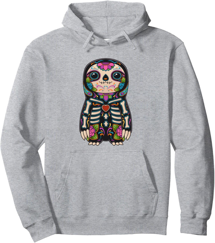 Faultier Zuckerschädel Mexiko Calavera Dia De Los Muertos Pullover Hoodie