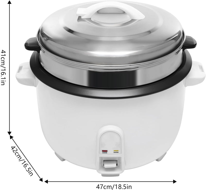 13L Edelstahl Reiskocher Eine-Knopf-Bedienung Antihaftbeschichteter Gartopf mit Warmhaltefunktion un