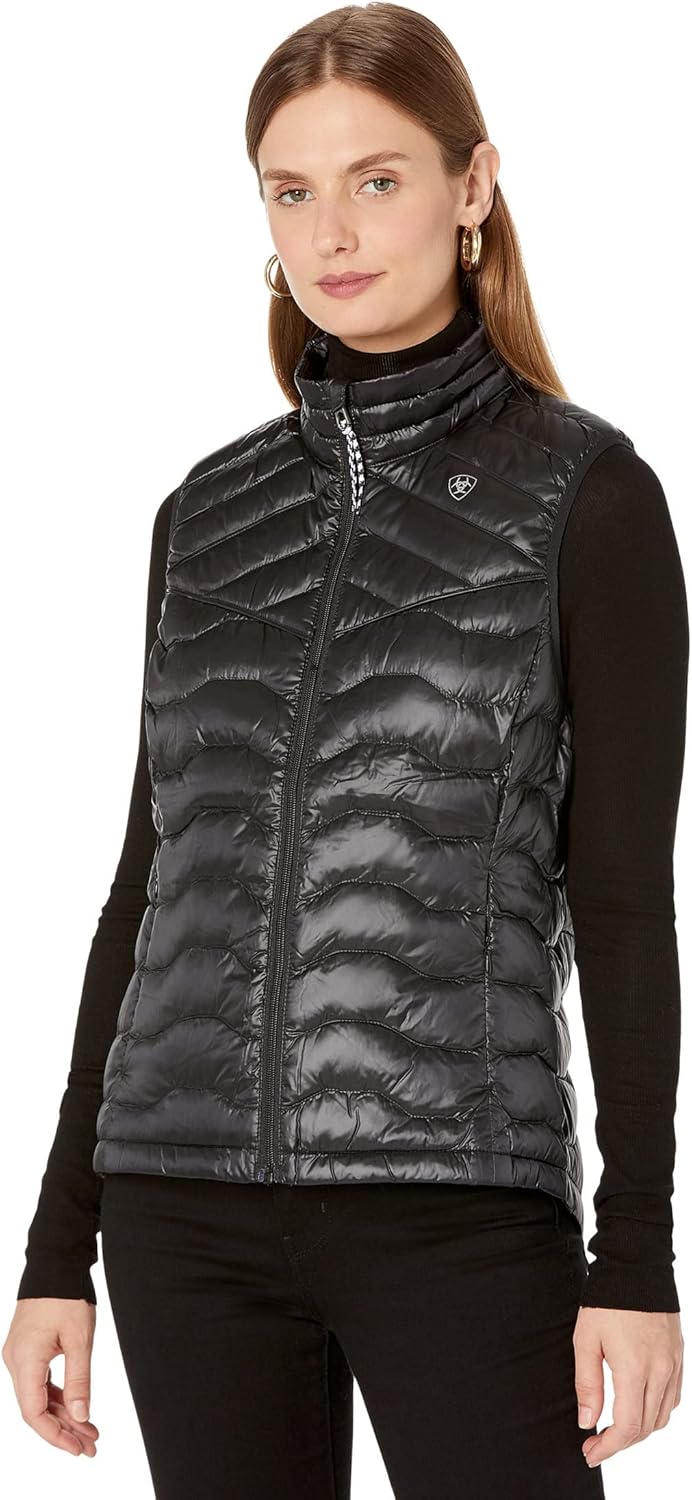 ARIAT Womens Ideal Down Vest, Ir Black, X-Small US