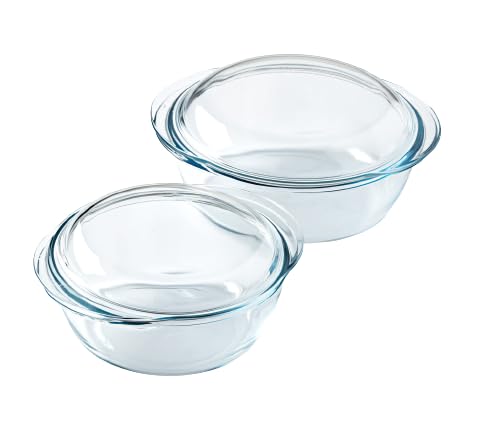 Pyrex® 4 in 1 Kollektion | Bräter aus Borosilikatglas | 2 Stück | Dampfgaren, schnelles und schmackh
