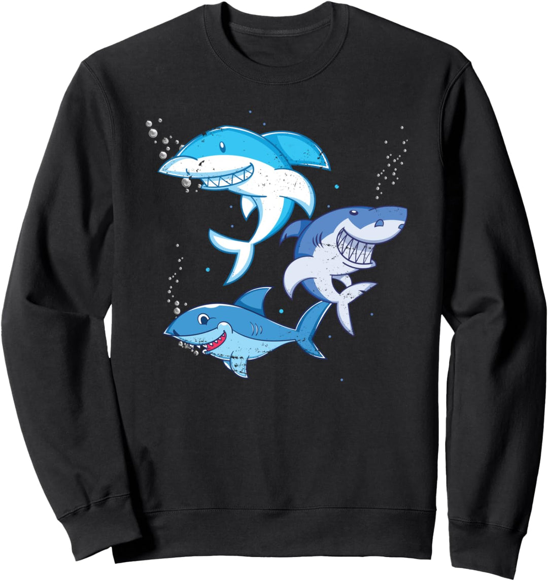 Niedliches Kinder Geschenk Meeresbewohner Hai Sweatshirt